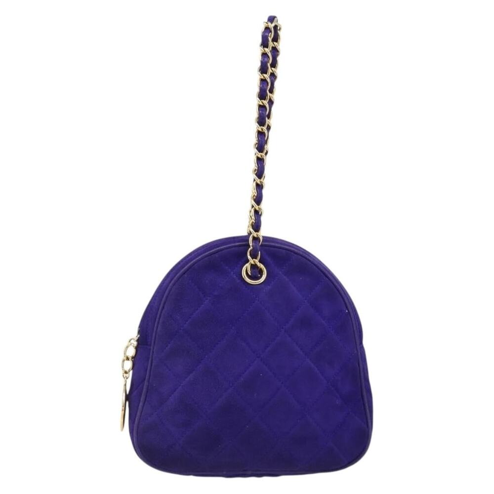 Chanel Matelasse Suede Chain Handbag Purple